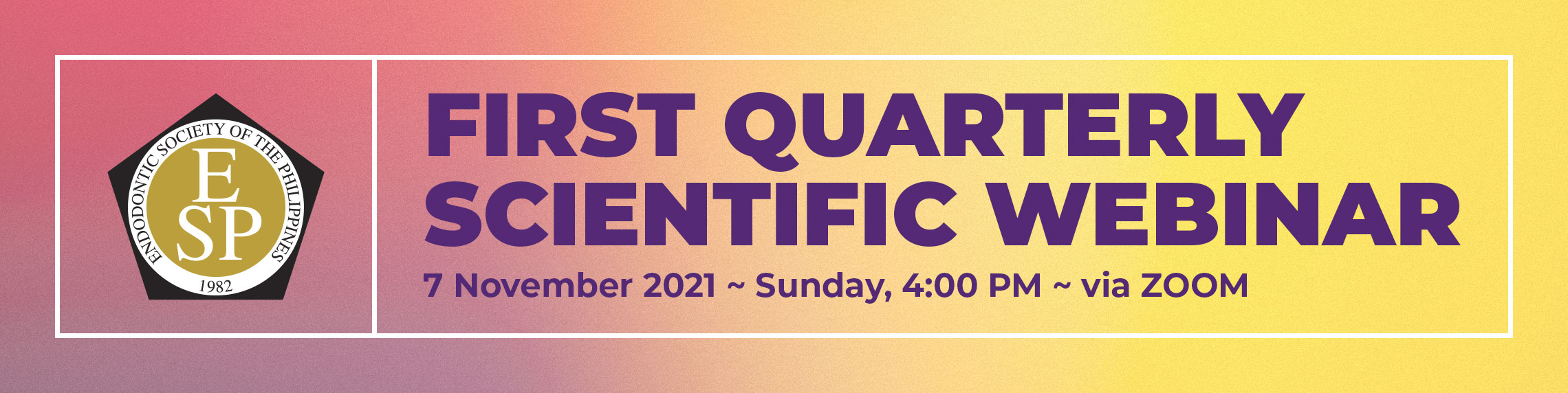 1st ESP Quarterly Scientific Webinar 2021